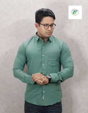 Men's morning olive green premium formal shirt